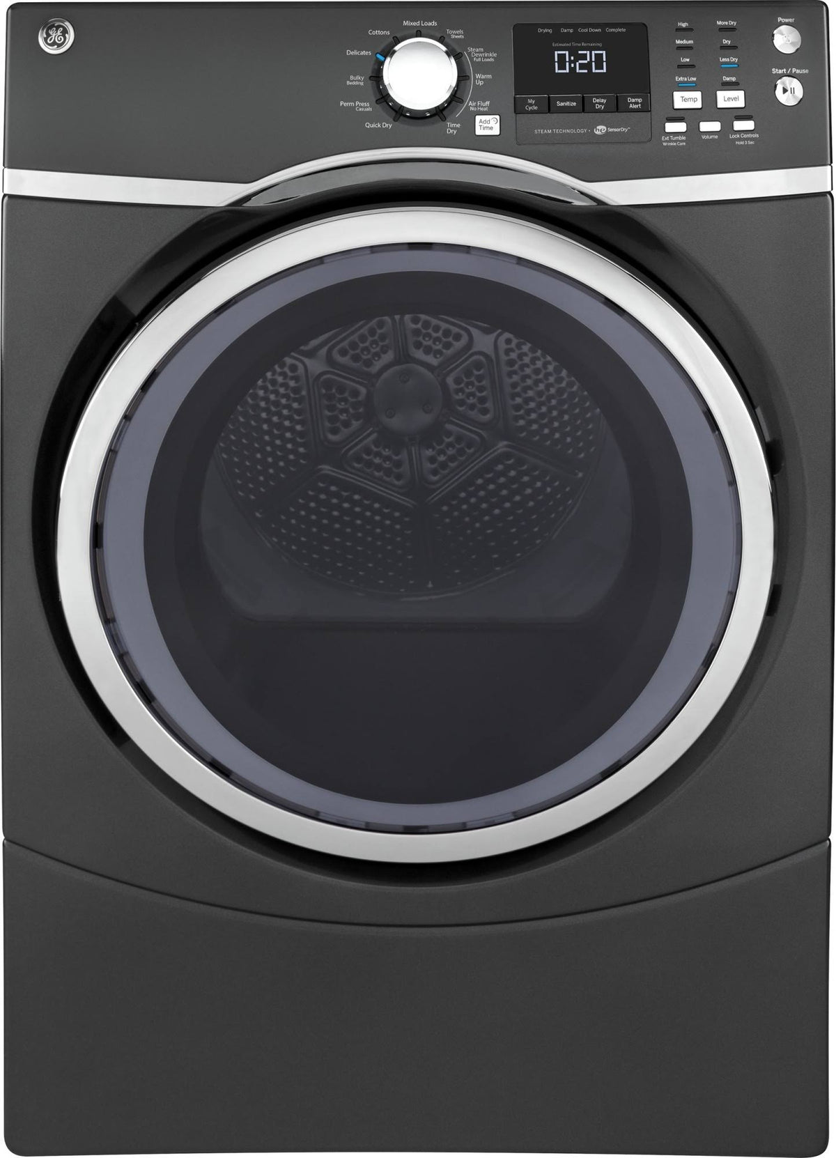 Gray Electric Dryer with Steam U7637