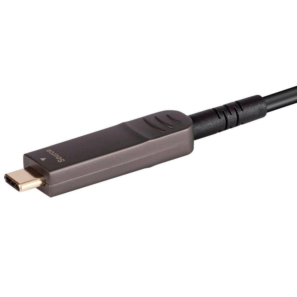 USB 3.1 Type-C to HDMI Video Cable, 30 Feet, Black, 4K@60Hz, Fiber Optic, AOC, Gold Plate U682733