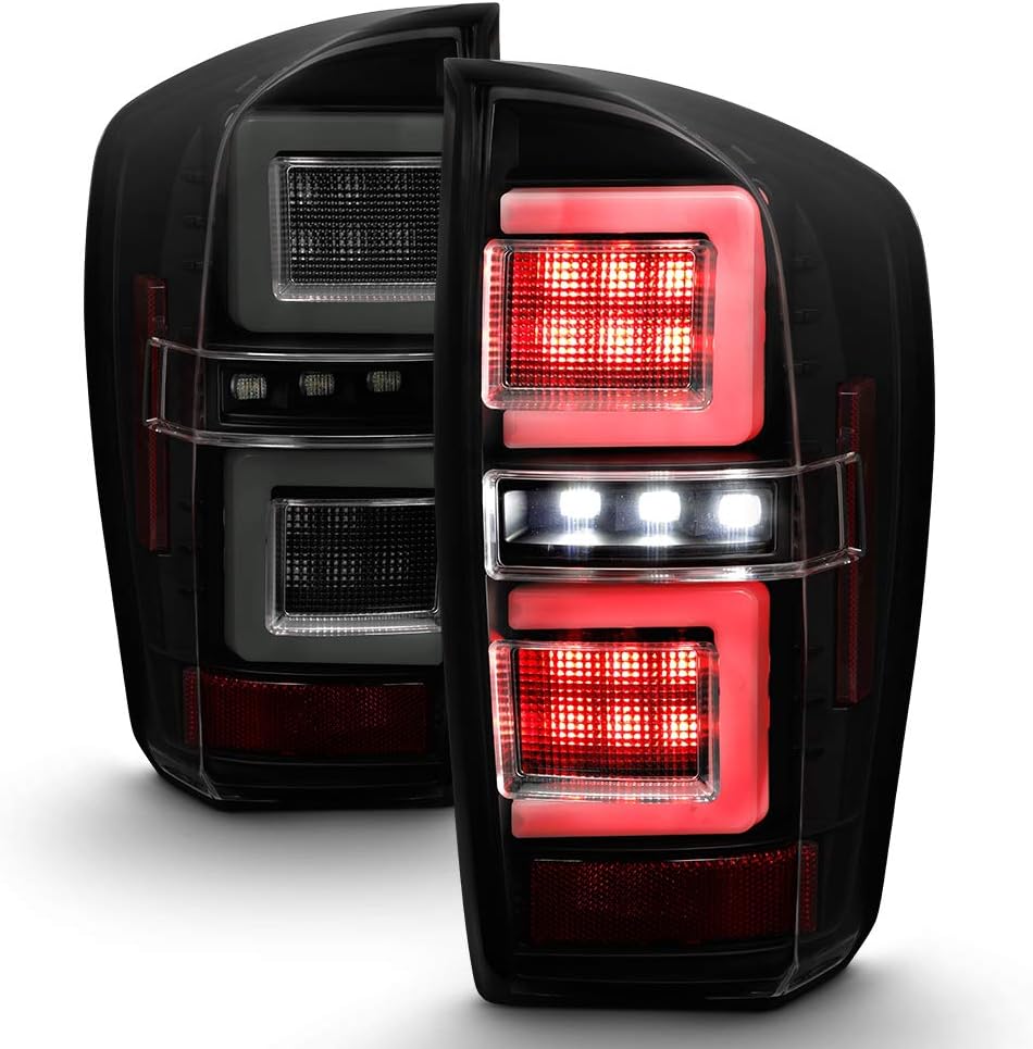 For 2016-2019 Toyota Tacoma Black Housing Full LED Tail Lights R98569