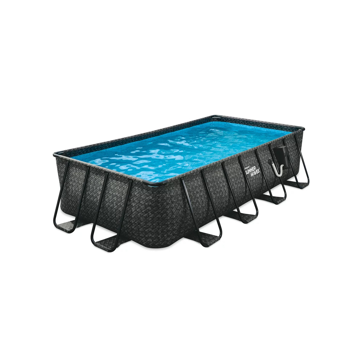 16' Dark Herringbone Rectangular Frame Pool B311