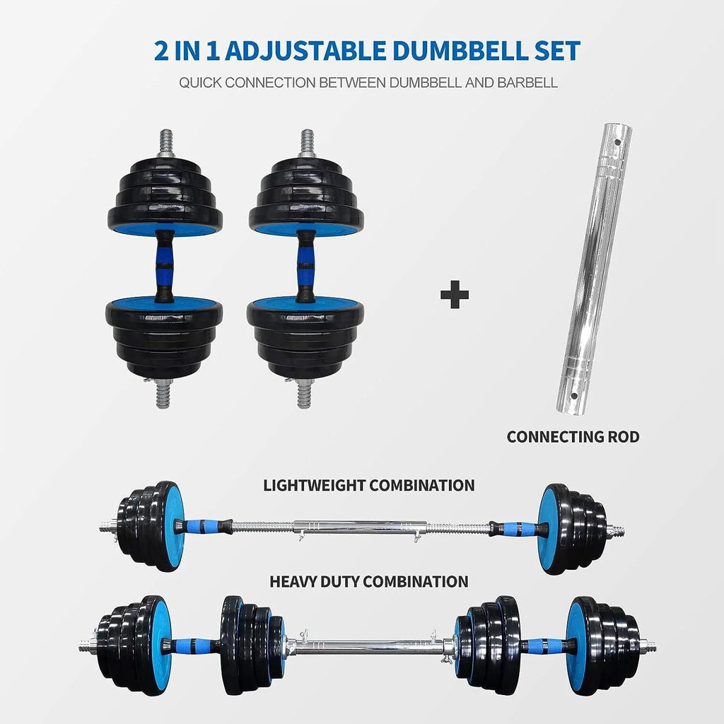 Adjustable 44lbs Dumbbells Barbell Set G800