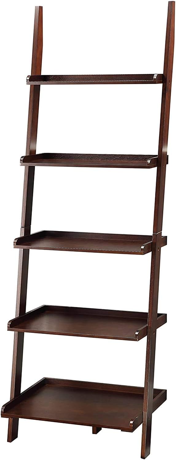 Espresso Bookshelf Ladder W7051