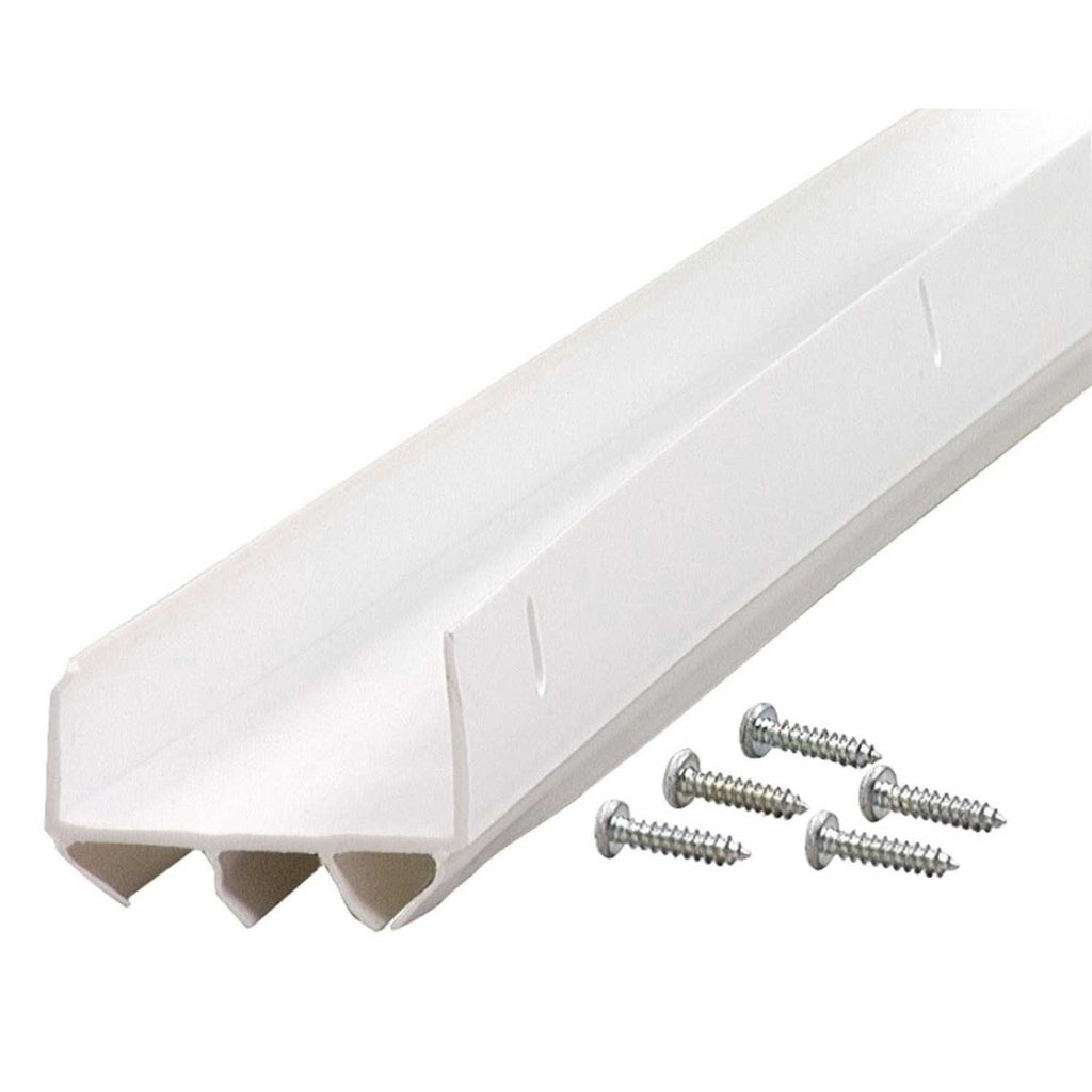 White U-Shaped Door Bottom With Vinyl Fins Q88336