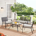 Gray 4 Piece Outdoor Patio Conversation Set S745090