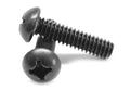 #8-32 x 1/4 Coarse Thread Machine Screw Phillips Round Head Low Carbon Steel Black Oxide P71476