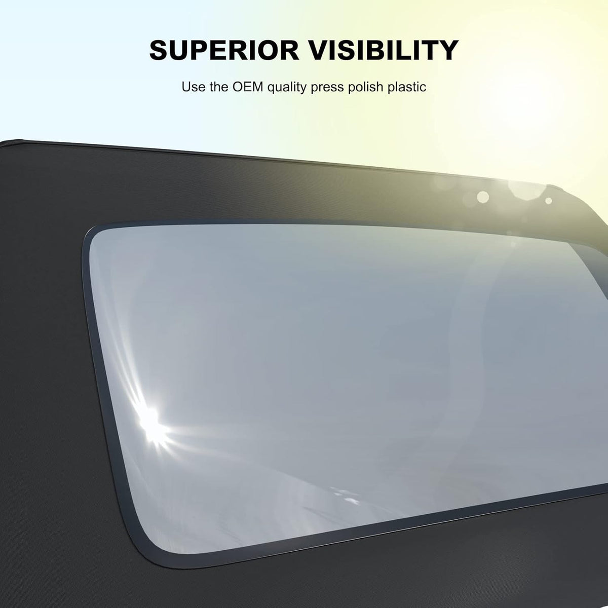 Black Convertible Soft Top with Plastic Window X6130