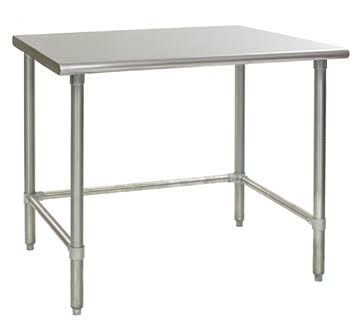 Stainless Steel Work Table with Stainless Steel Cross Bar V7240