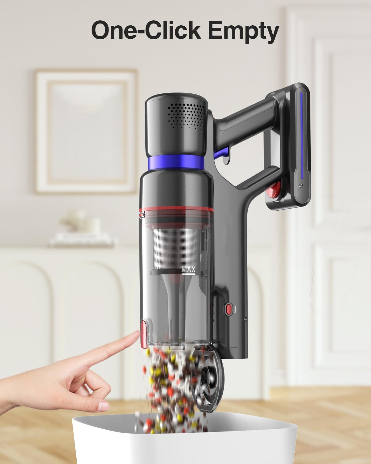 Cordless Stick Vacuum Cleaner with Touch Screen, Anti-tangle Brush B38699