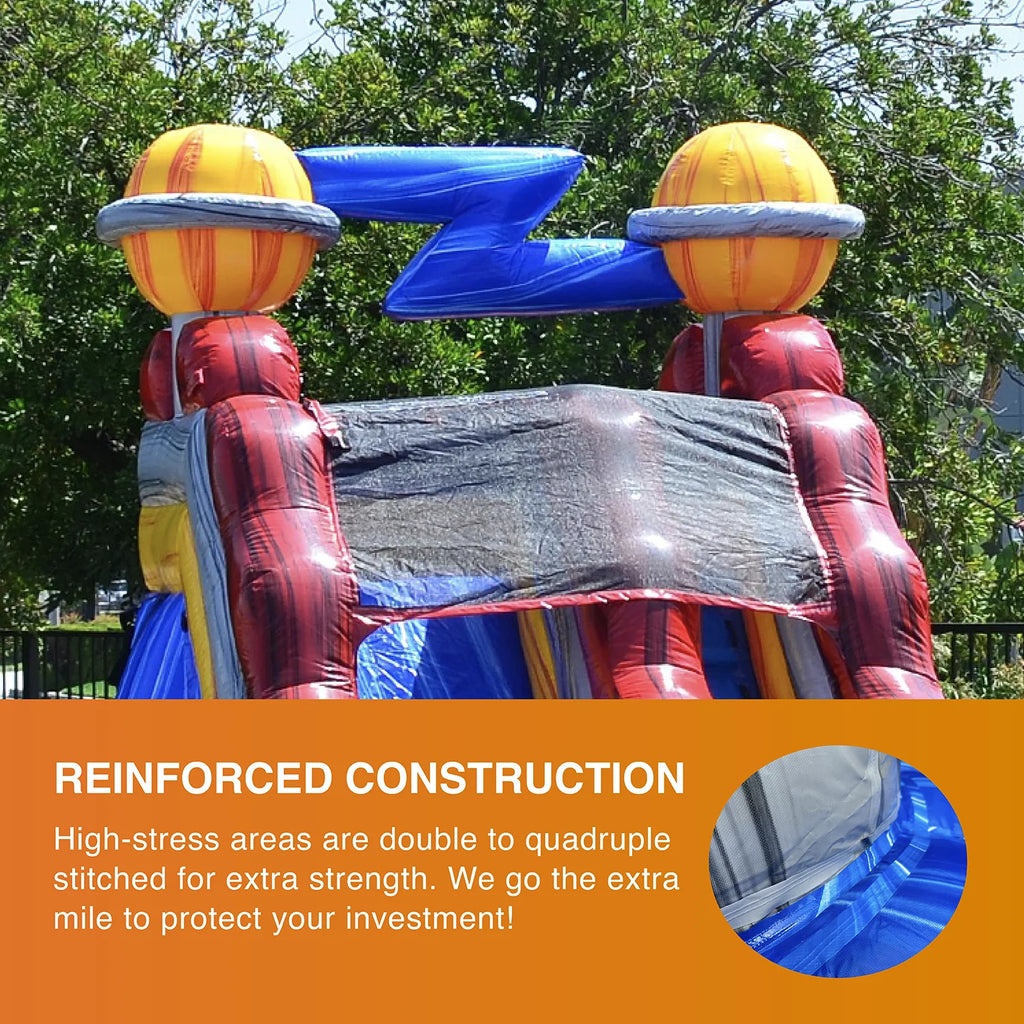 15' Inflatable Water Slide with Splash Pool B1813