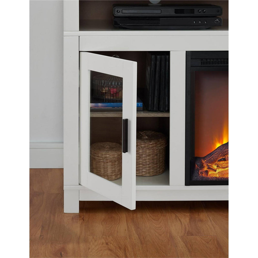 White Electric Fireplace 60 in. TV Stand G90291