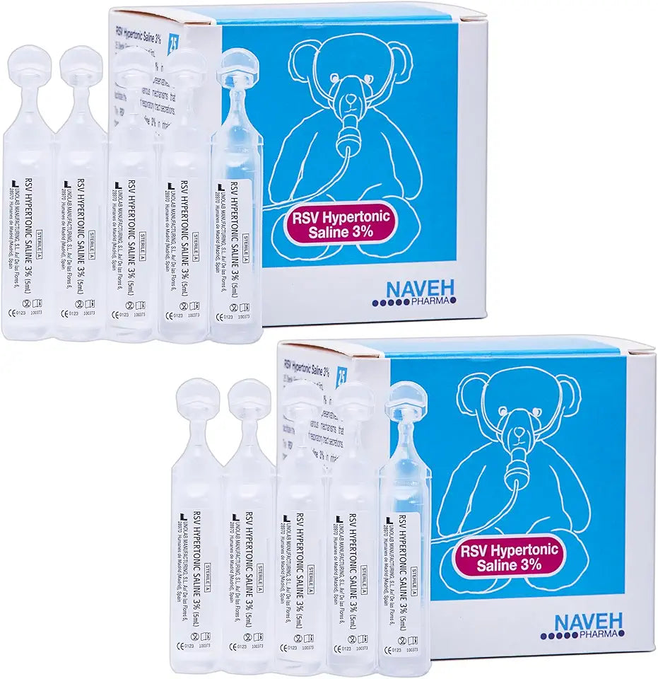 Nebulizer Diluent for Inhalators Machine 50 Sterile Saline Bullets 0.17 Fl Oz R4233