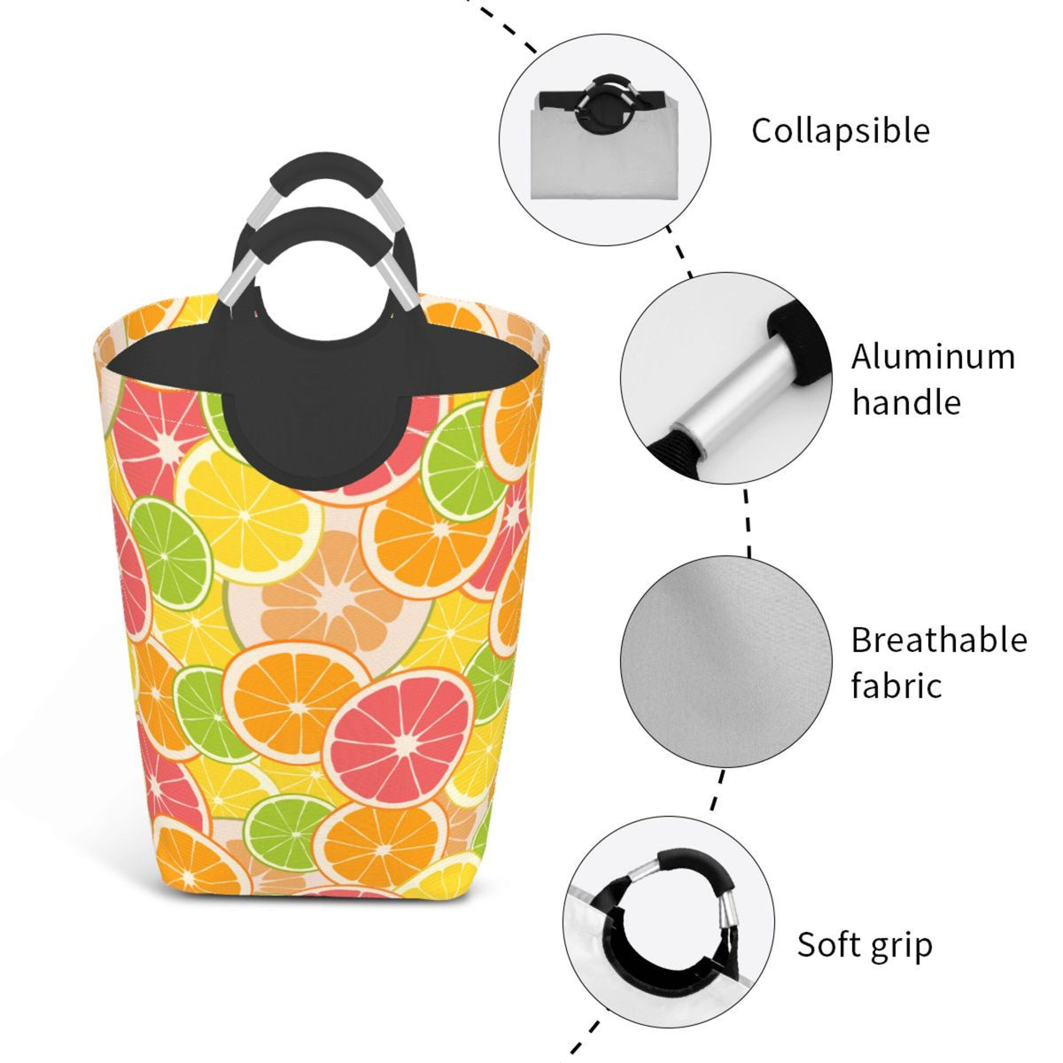 50L Rectangular Waterproof Foldable Laundry Basket V55737