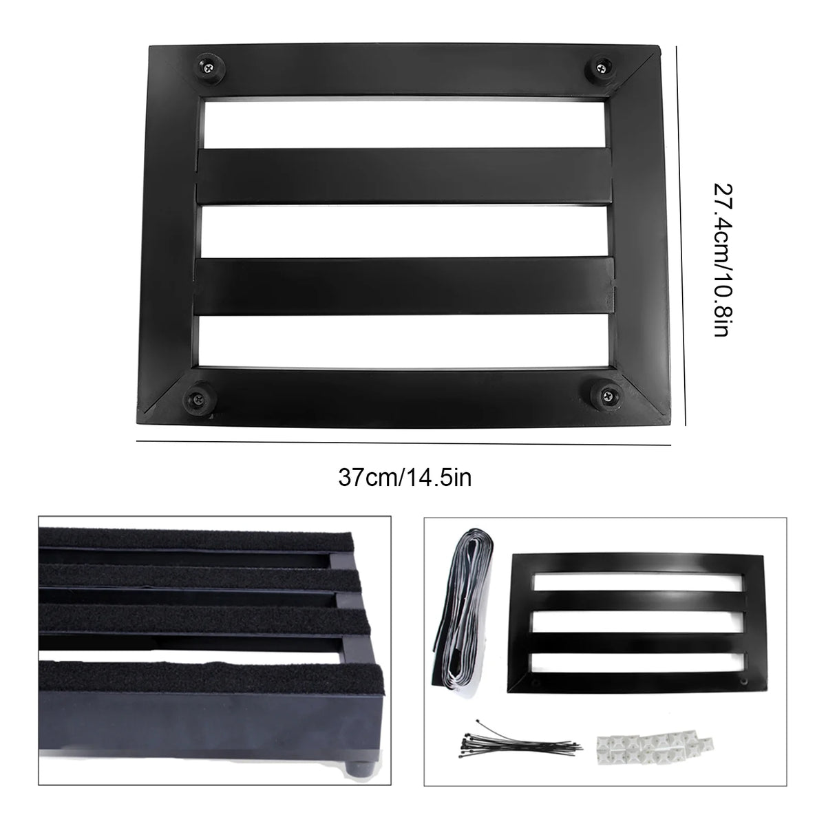 Electric Guitar Effect Pedal Board 370x274x40mm Portable U751258