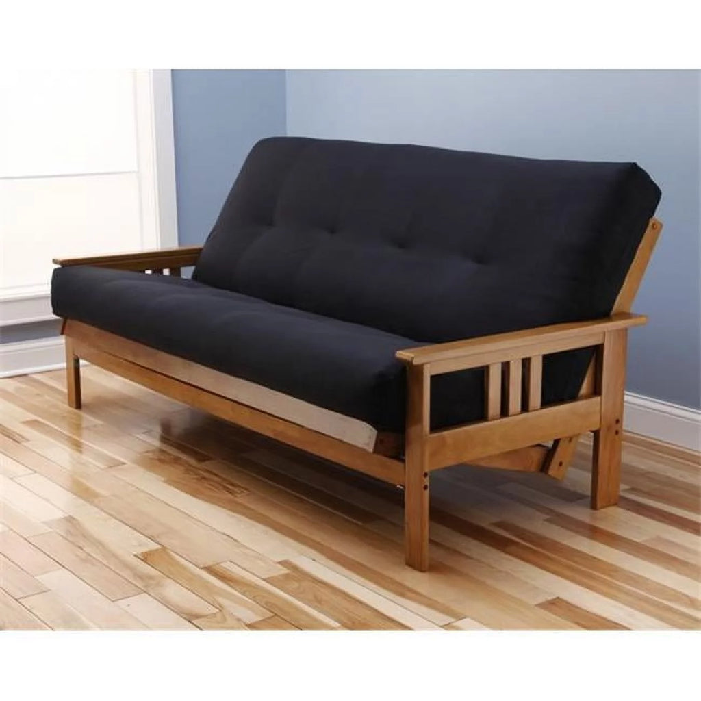 Butternut Black Suede Fabric Futon G318