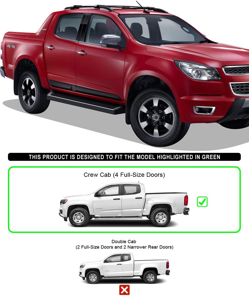 6in Black Running Boards R60757