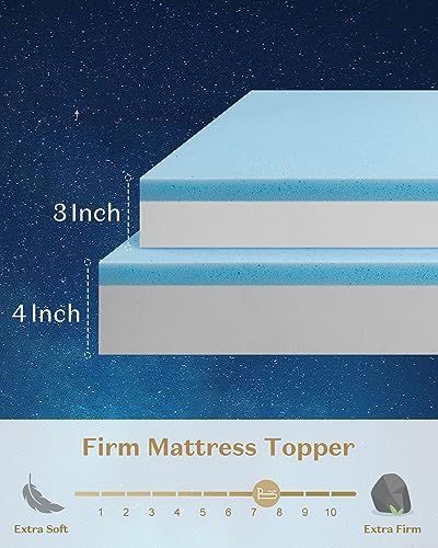 Firm 3 Inch Memory Foam Mattress Topper Full Size H27203