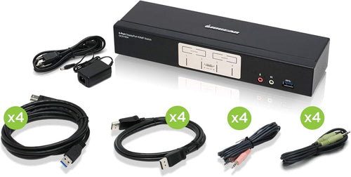 2-Port 4K DisplayPort KVMP Switch with HDMI and DisplayPort Out USB 3.0 and RS-232 V777927