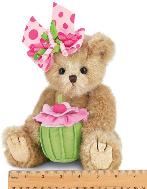 10” Tall Stuffed Teddy Bear with Plush Cupcake U78155