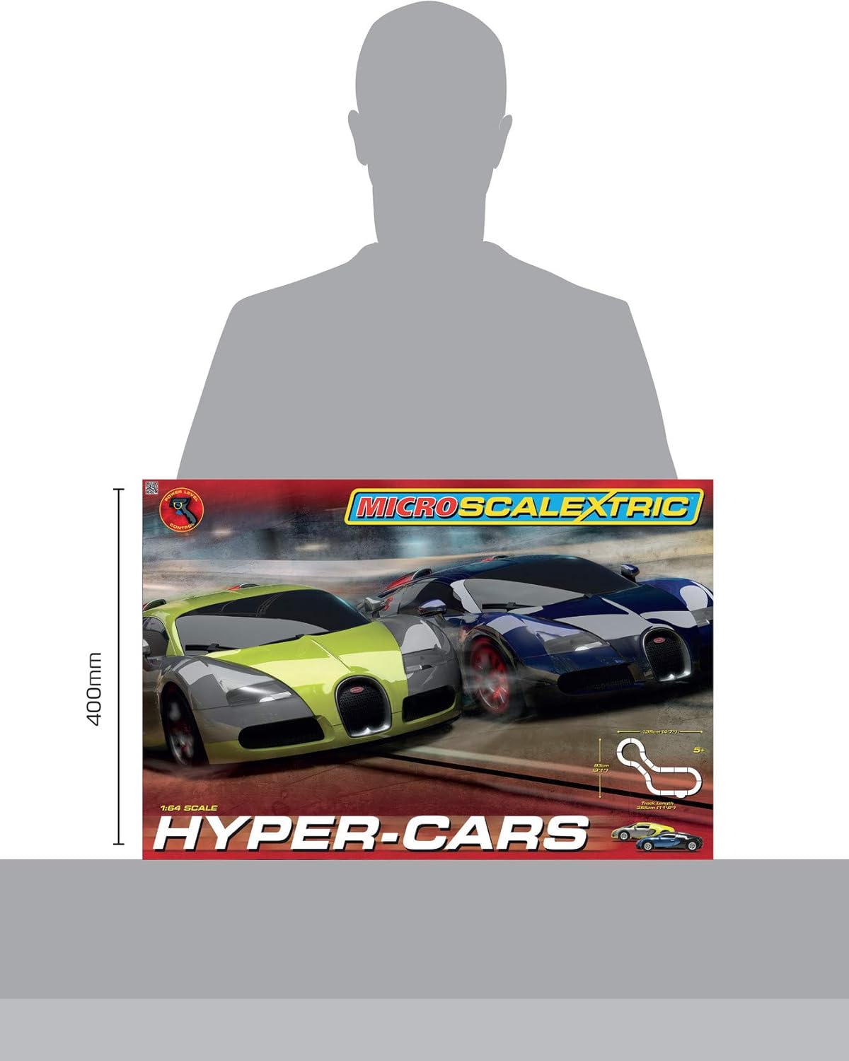 Micro Hyper-Cars Race Slot Car Set (1:64 Scale) H11128