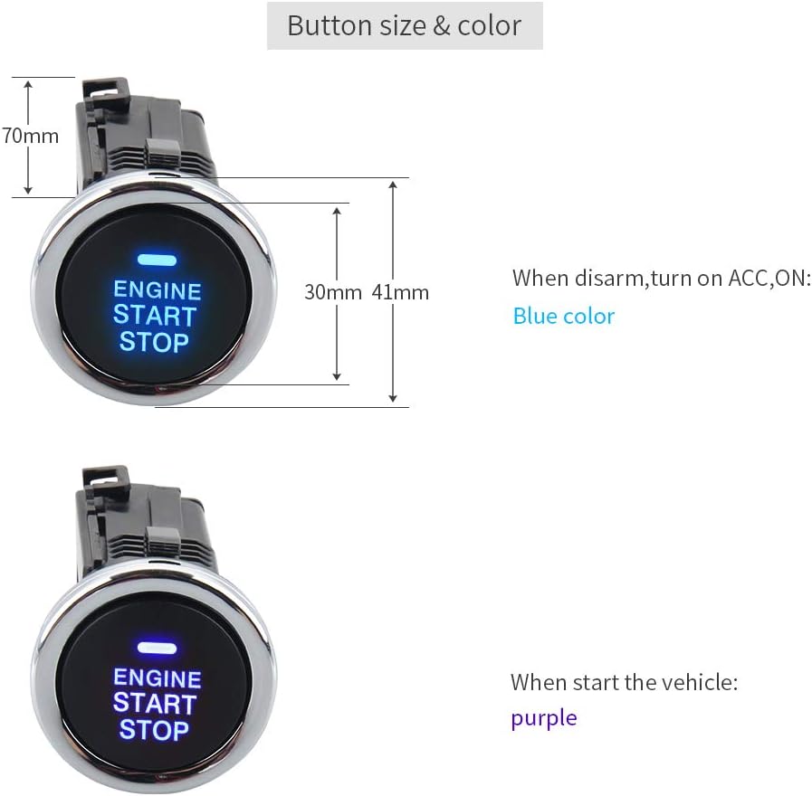 Rolling Code Car Alarm System with Keyless Entry Push Start N91878