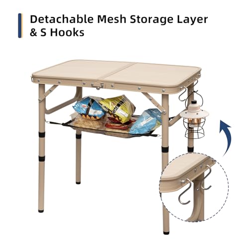 2FT Lightweight Portable Aluminum Folding Table E7770