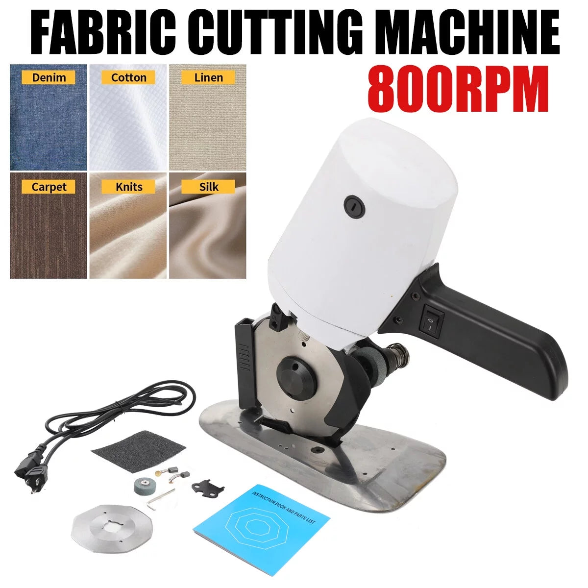 Fabric Cutting Machine 100mm 800RPM Electric Cloth Cutting Machine H2761