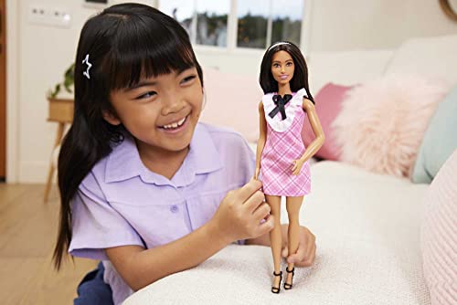 Purple Hair Plaid Shirt Doll J385