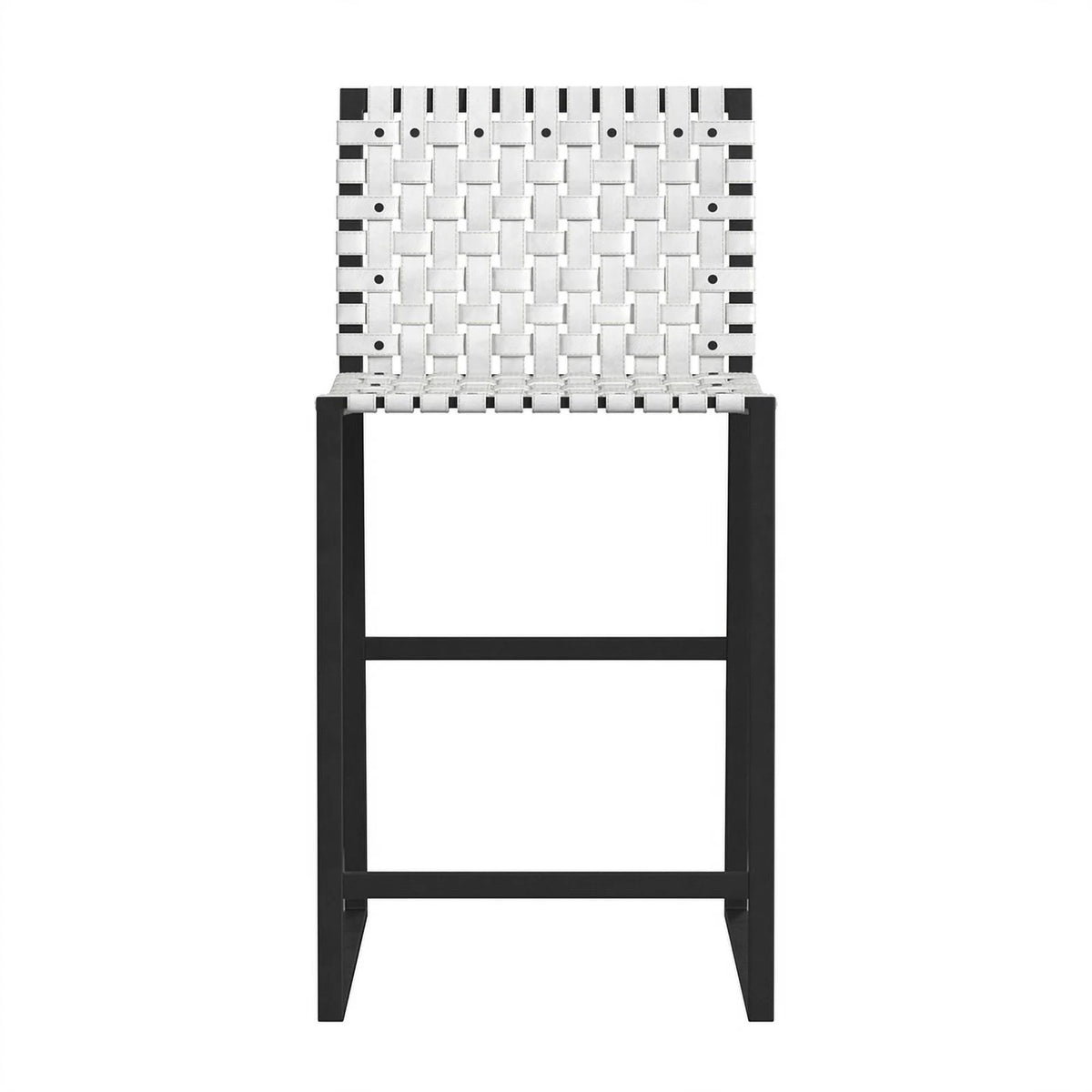 Woven Leather Counter Stool C215