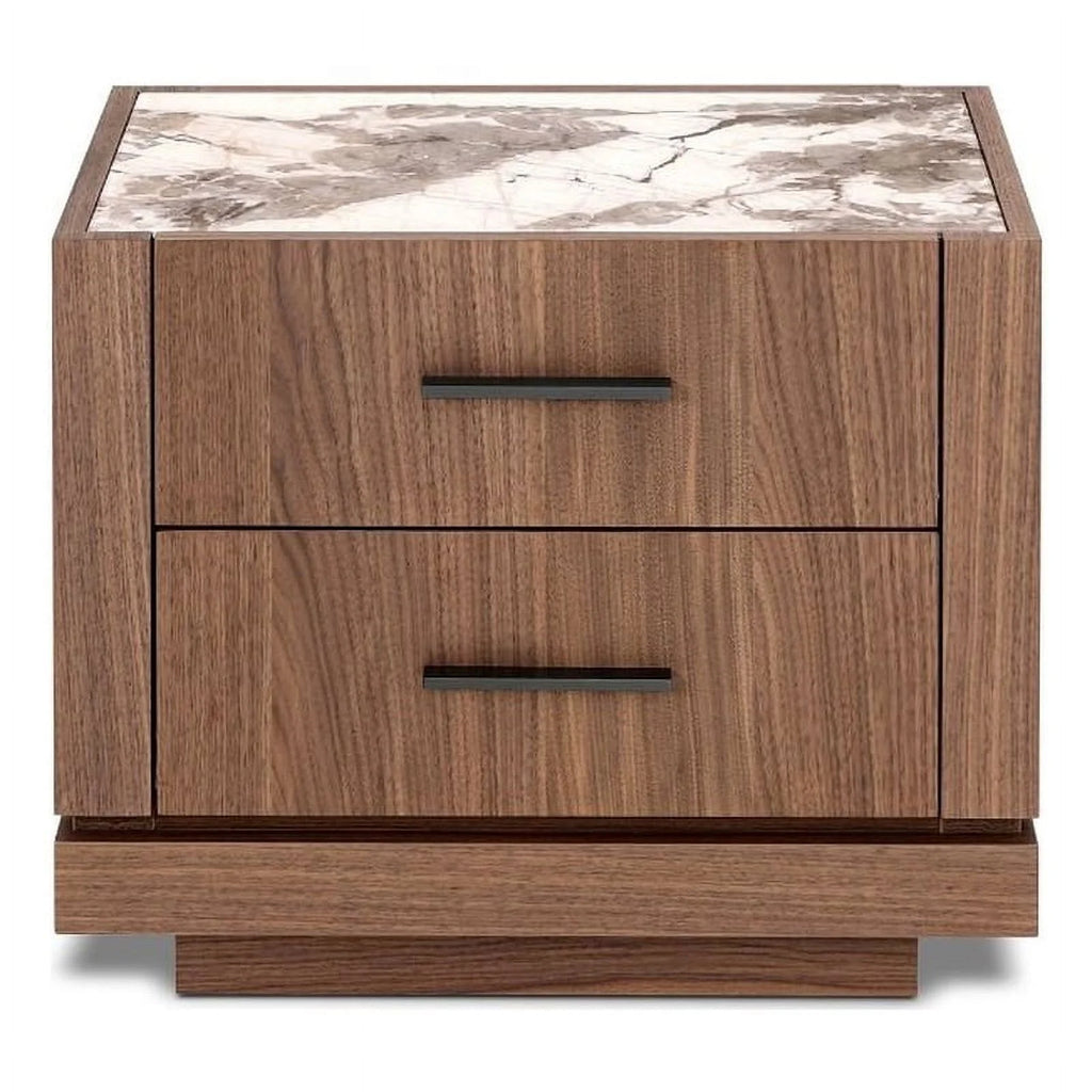 2-Drawer Engineered Wood Nightstand in Walnut H86769