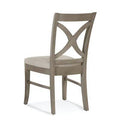 White Performance Fabric Cross Back Side Chair G35226