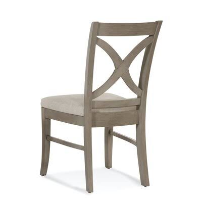 White Performance Fabric Cross Back Side Chair G35226