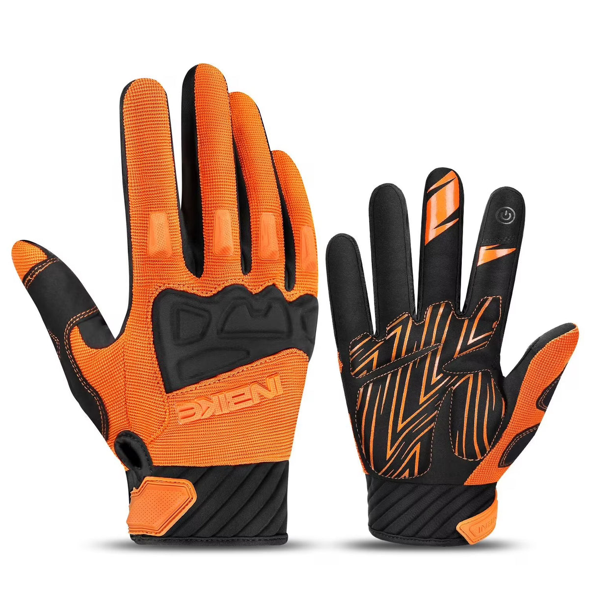 Orange Medium MTB Touchscreen Bike Gloves X832984