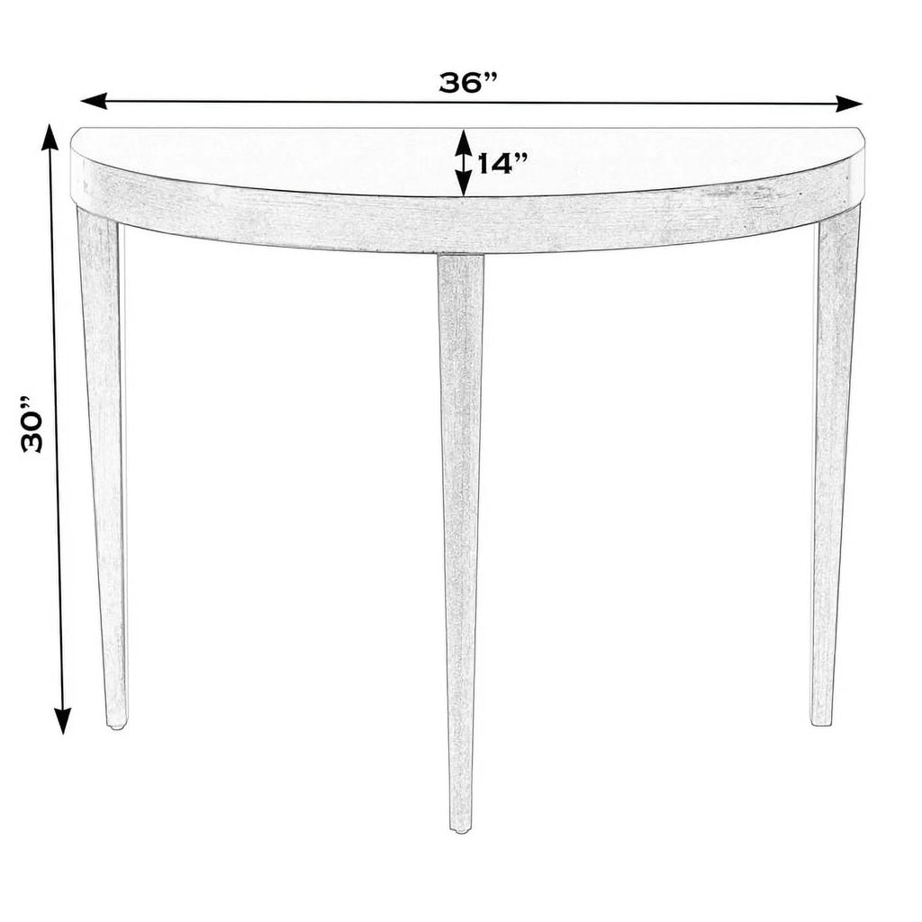 Traditional Burl Console Table U681