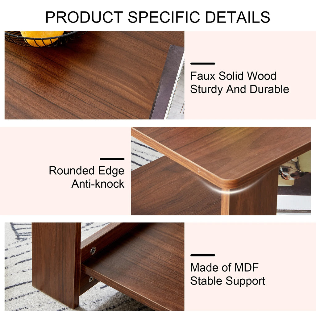Walnut Textured Lift Top Coffee Table with Storage O75054