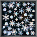 236 Pcs Christmas Snowflake Window Clings V78152