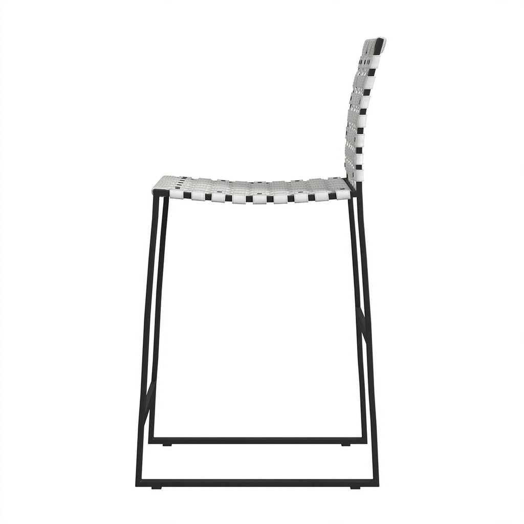 Woven Leather Counter Stool C215