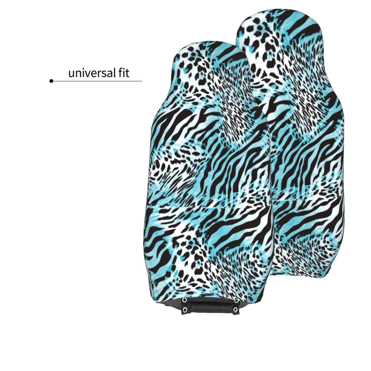 Zebra Leopard Print Car Seat Covers 2 Pack V47308