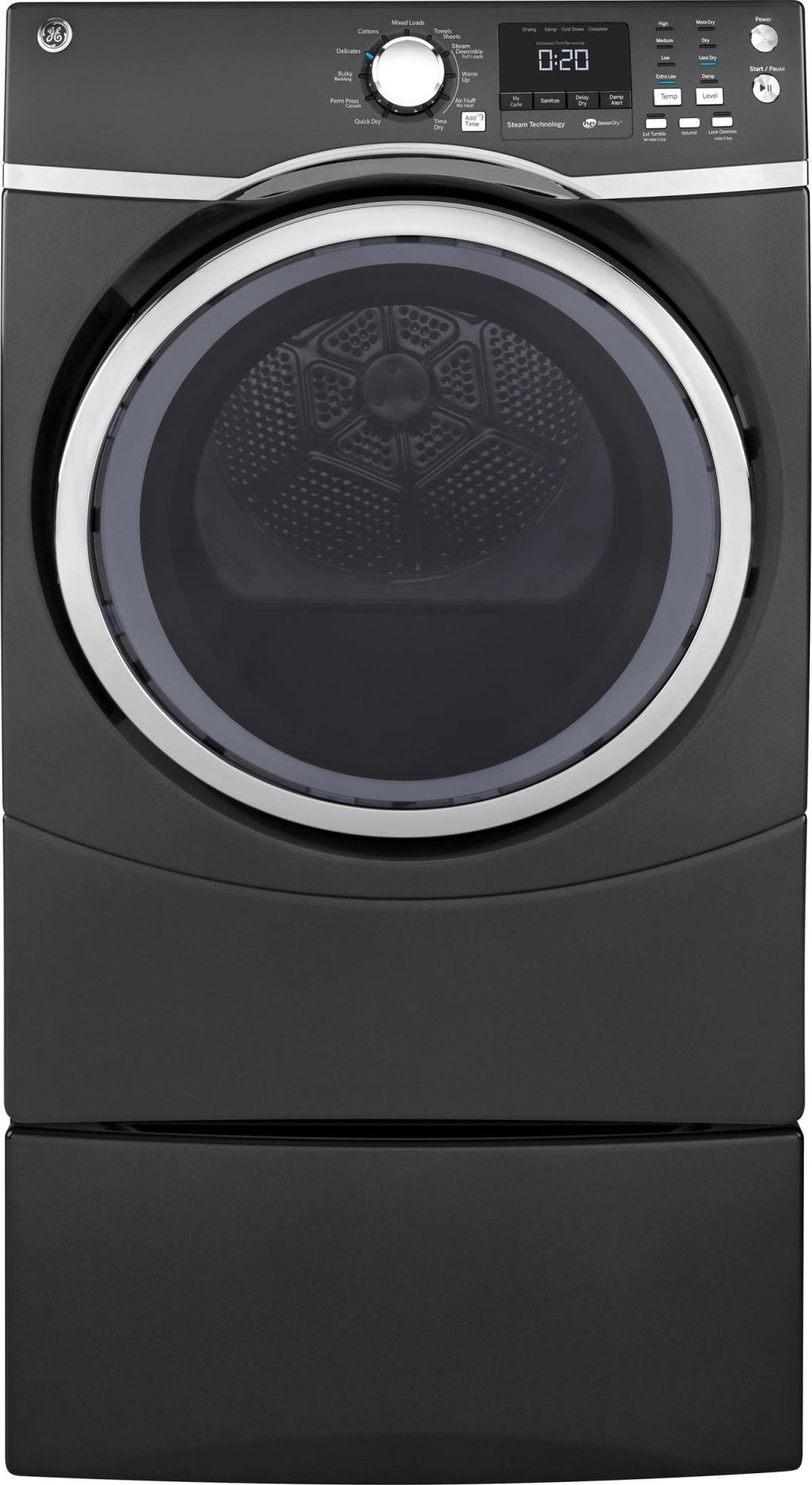 Gray Electric Dryer with Steam U7637