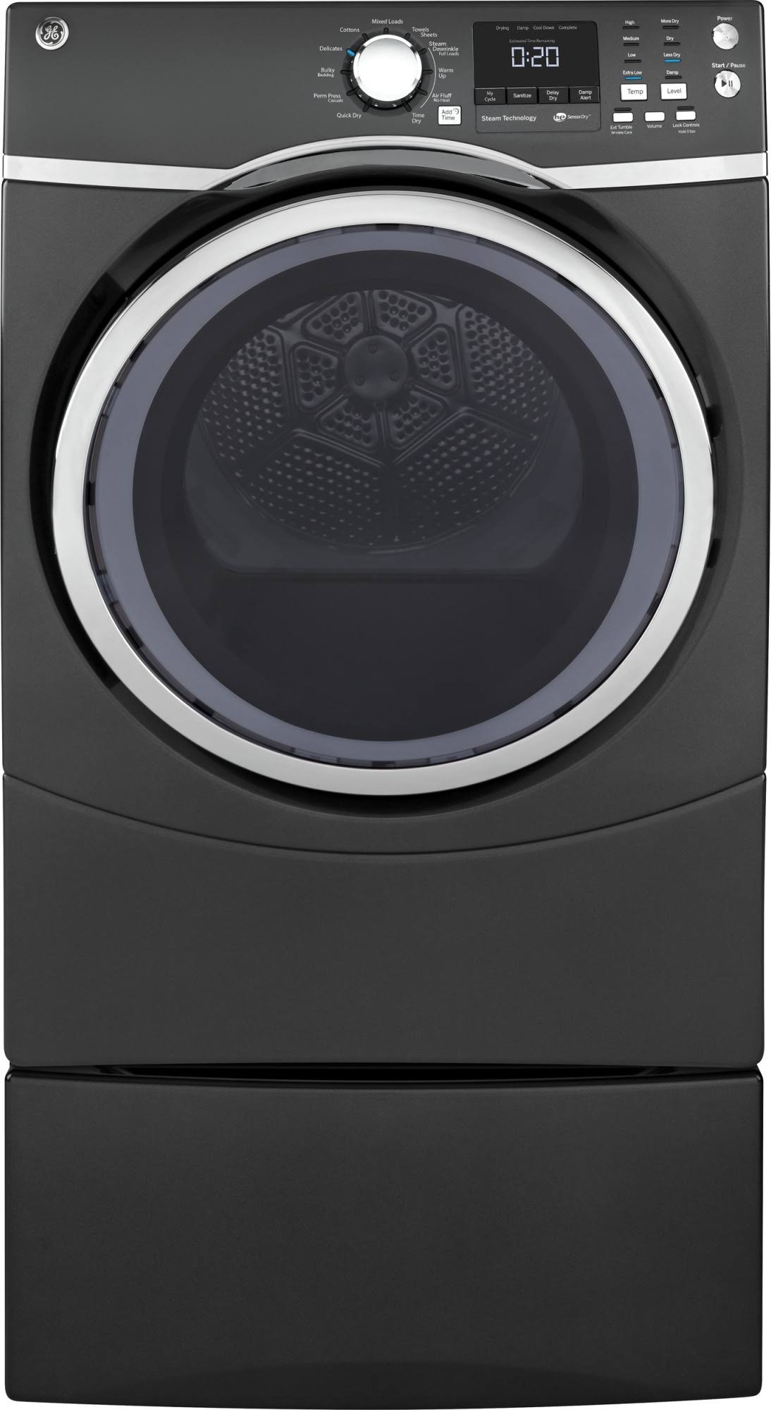 Gray Electric Dryer with Steam U7637