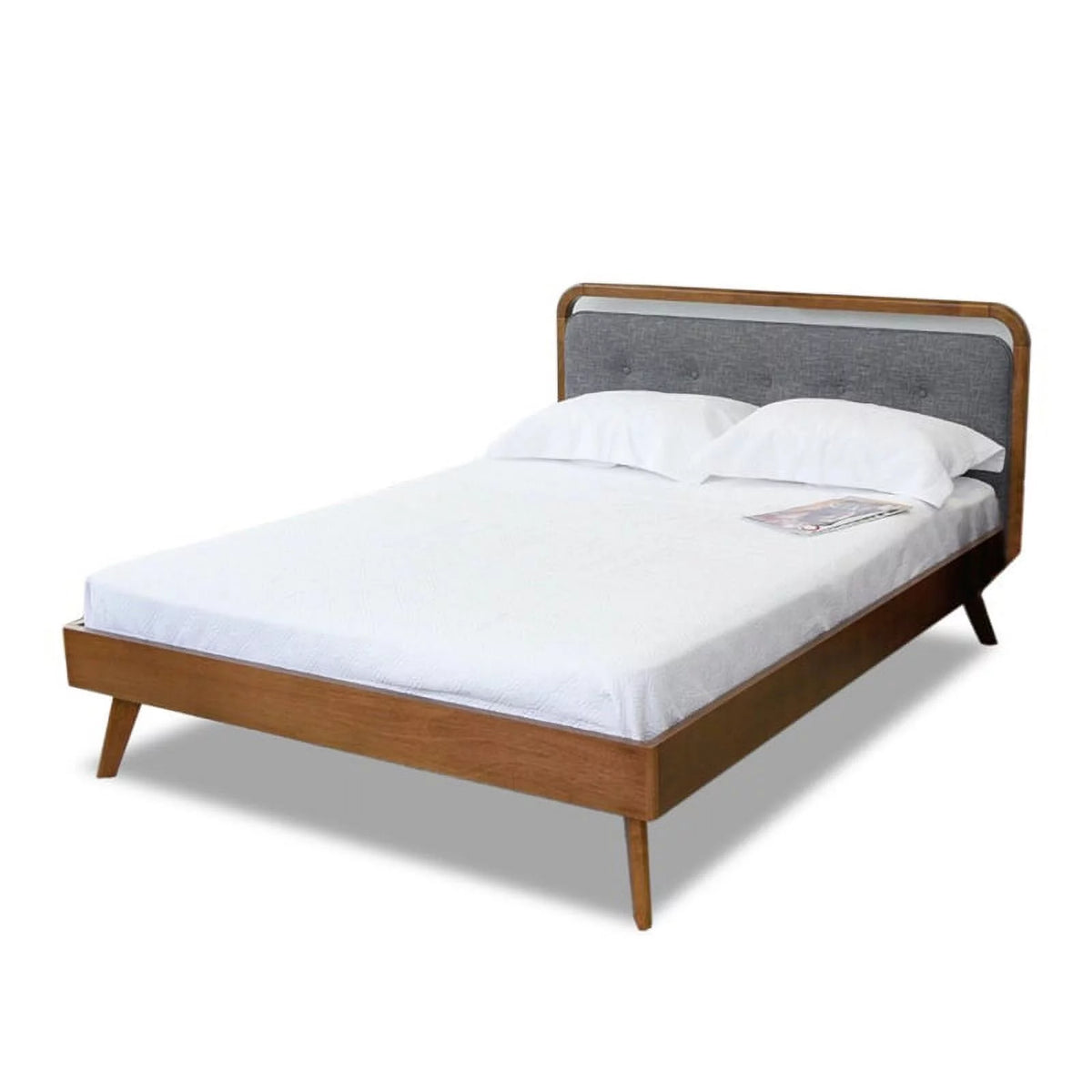 Queen Platform Bed 2 Nightstand 5 Drawer Dresser Set of 4 F85315