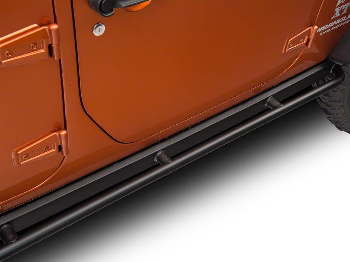 Textured Black Rubi Rails Compatible with 07-18 Jeep Wrangler JK 4-Door B83584