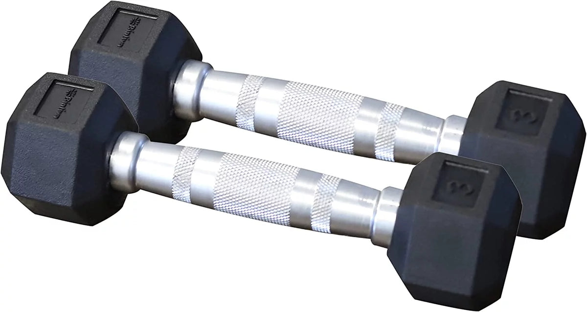 Rubber Coated Hexagon Dumbbells Pairs N39075