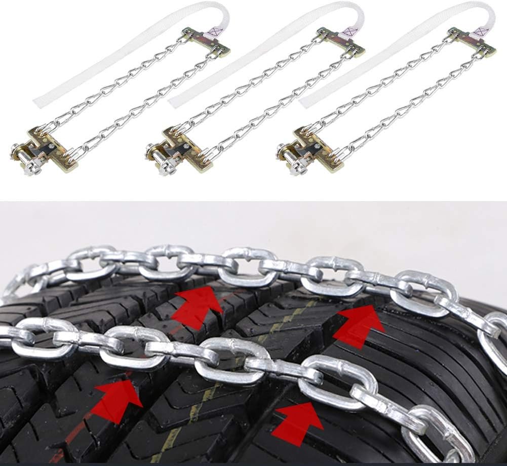 3pcs Steel Tire Chain for Car Truck SUV E54477