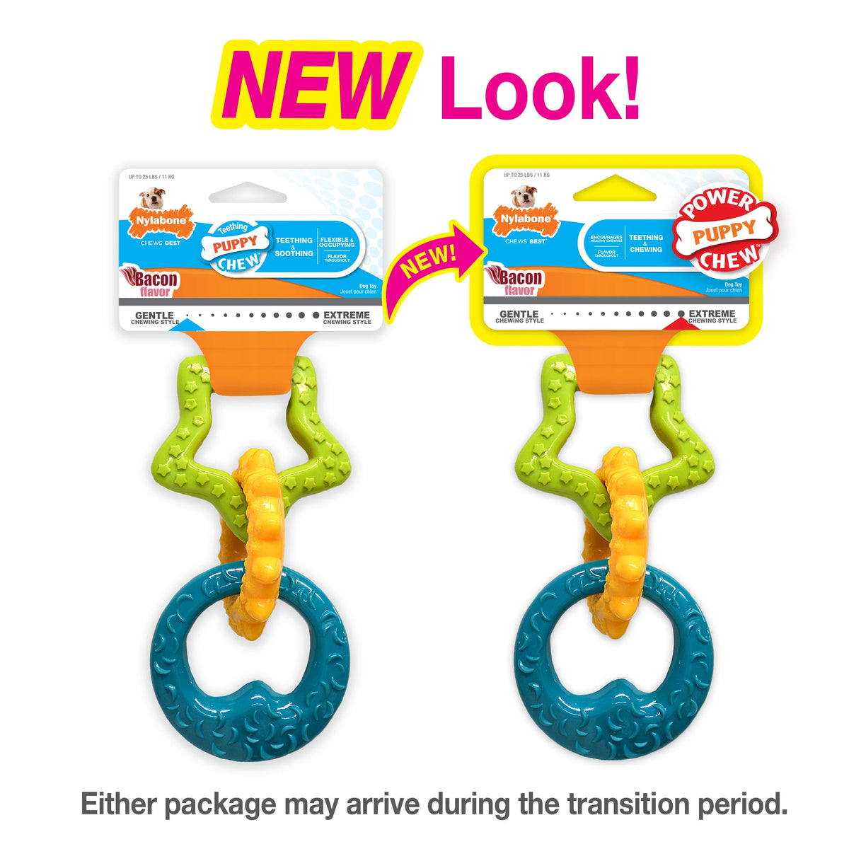 Bacon Teething Toy Rings for Dogs (1 Count) E95883