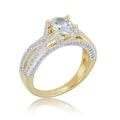 10K Yellow Gold Oval-shaped 1.25 Carat Simulated Diamond CZ Ring R539502
