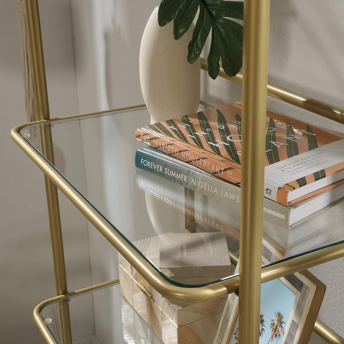 Bookcase, Satin Gold Finish R79641