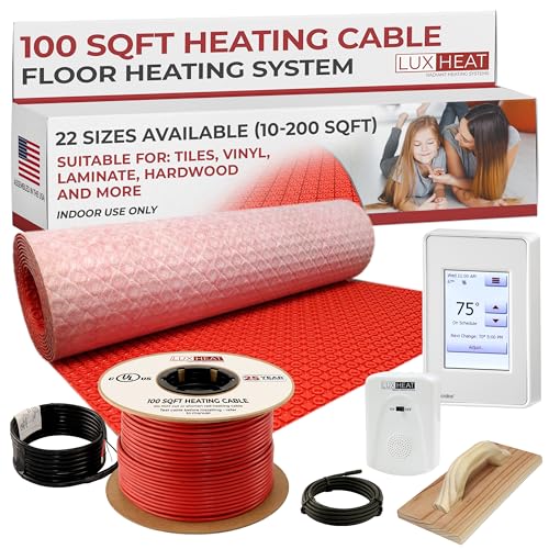 Electric Radiant Floor Heating System with Programmable Thermostat R78637