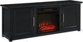 Dark Walnut TV Stand with Electric Fireplace R167617
