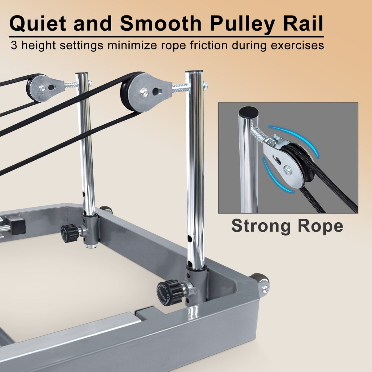 Foldable Pilates Reformer Machine with Spring S3135
