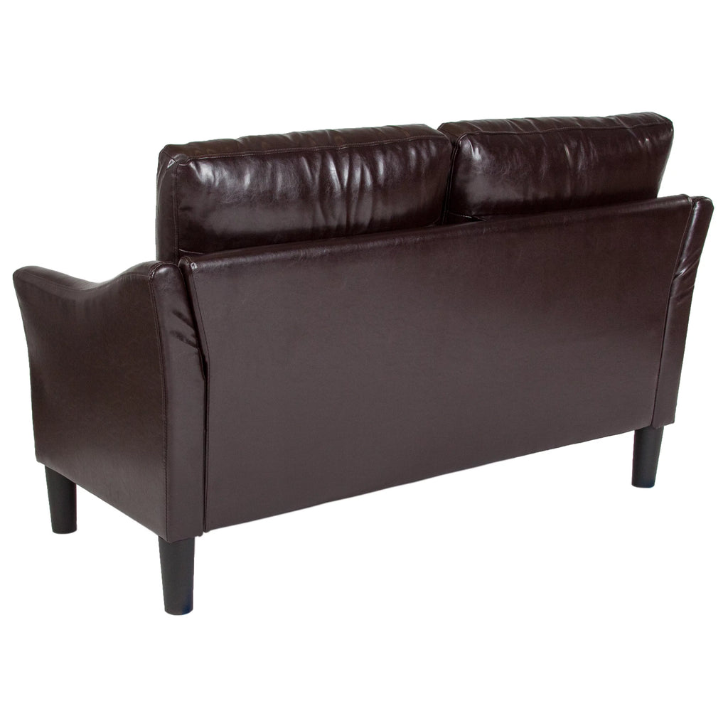 Brown Upholstered Loveseat V620